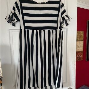 Black and White Striped Dress